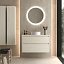Mueble de baño Carmen suspendido 2 cajones sobre encimera laminados costados vistos promo de Avila Dos